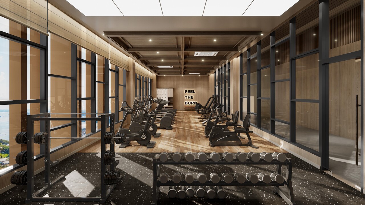 Axis Tower Power Studio gym at Causewayz Square @ JBCC with fitness equipment and indoor workout facilities.