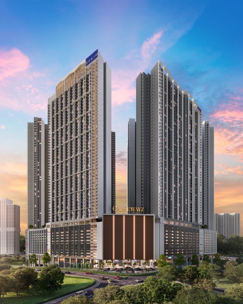 Main facade view of Causewayz Square @ JBCC by EXSIM Group, located around the JBCC and CIQ gateway area.