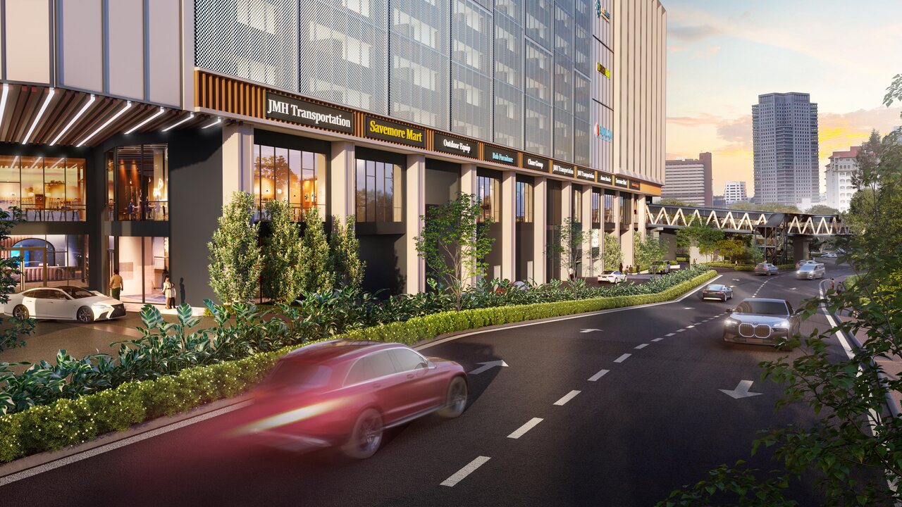 Proposed retail link bridge at Causewayz Square @ JBCC with pedestrian connectivity near the retail podium area